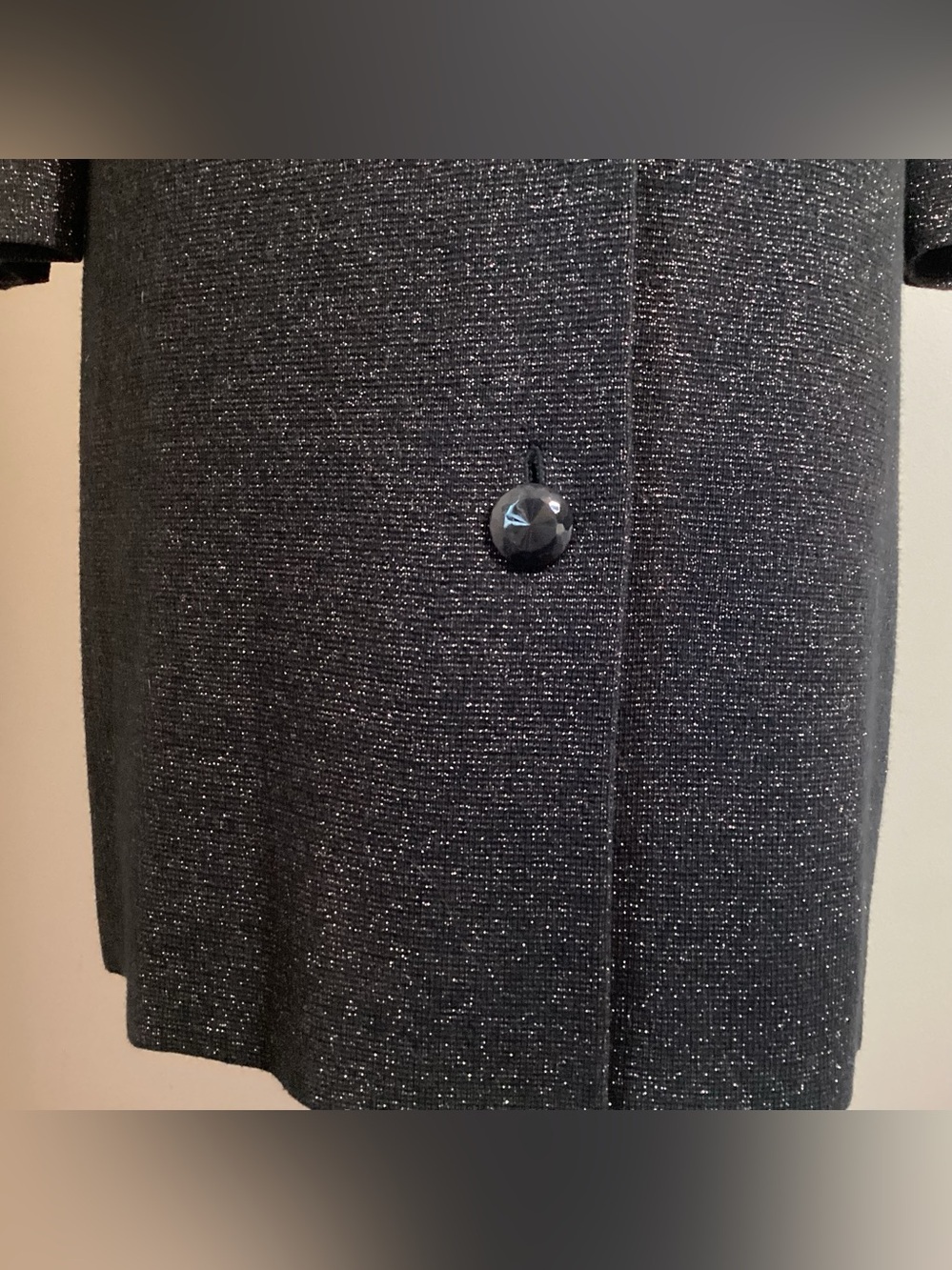 J.McLaughlin Black Metallic Knit Coatigan Size S - Picture 9 of 16